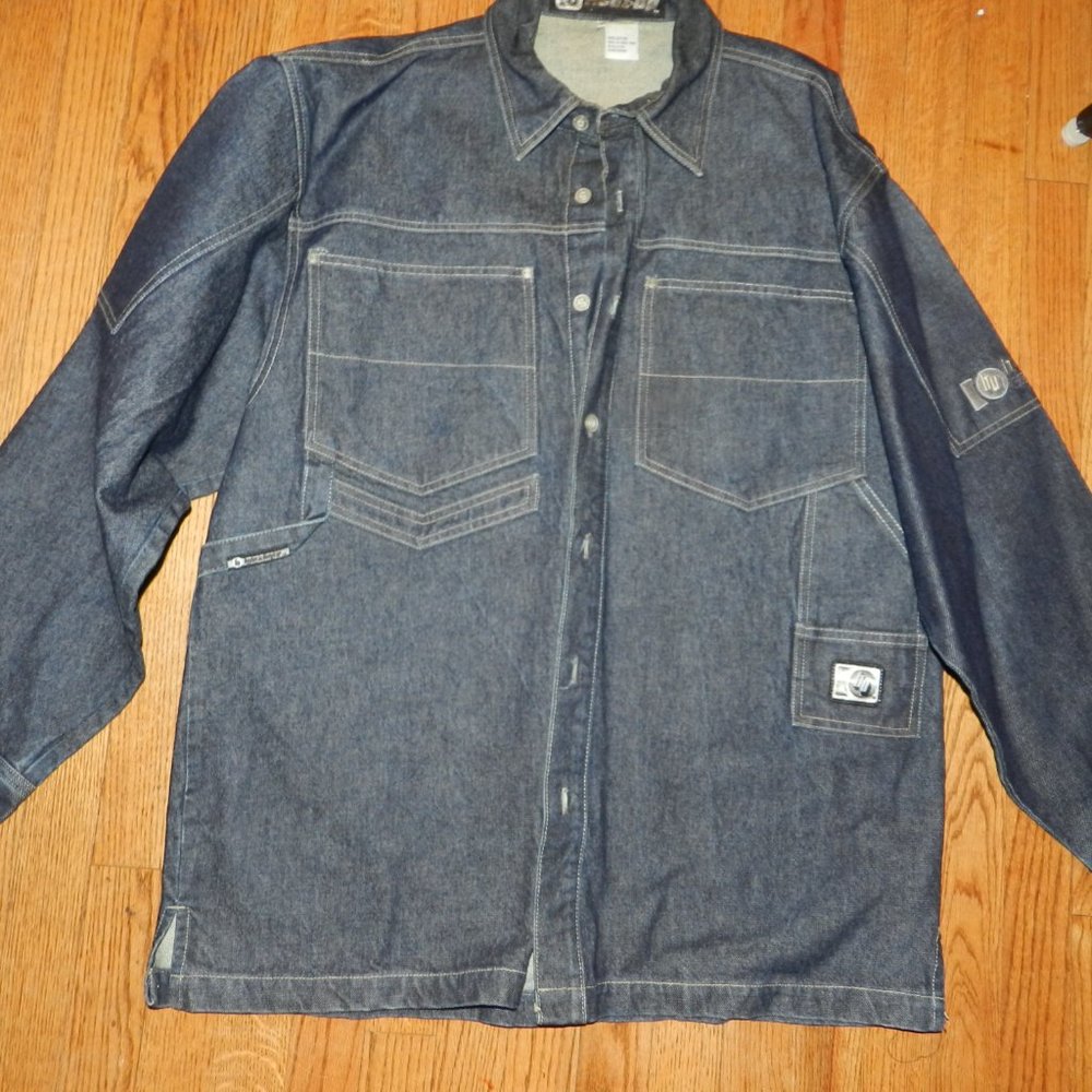 Hedz-Up Denim Jean Jacket With Logo Size X Large VERY LIGHTLY WORN